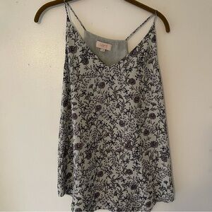 Loft Spaghetti Strap Floral Blouse Size Medium